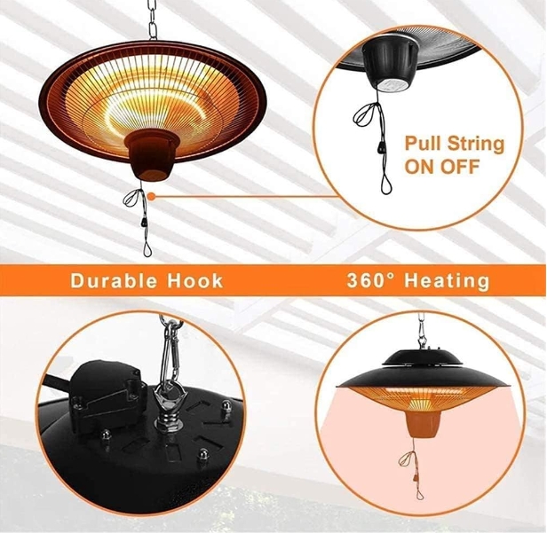 Wall mounted garage heater IR